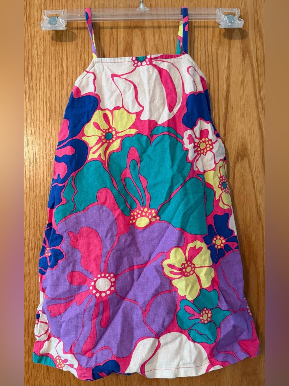 GAP SMALL 6-7 kids Bright Floral Mini Dress in multi colors. NEW WITH TAGS
